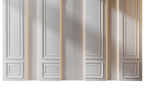  墙面造型3d模型 