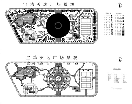 景观广场cad施工图