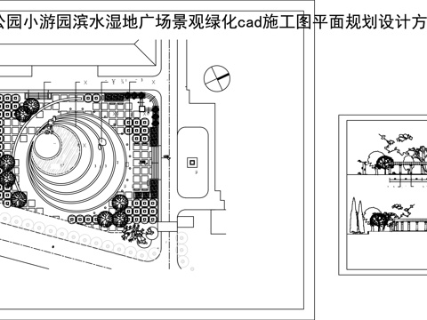公园景观绿化平面图cad施工图