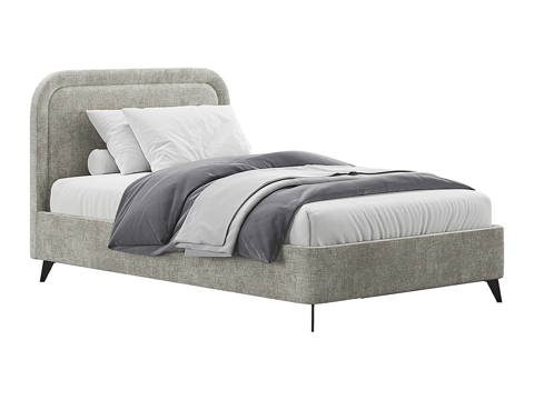  现代简约单人床 单人床 简约床 卧室床 抱枕 床垫3d模型 