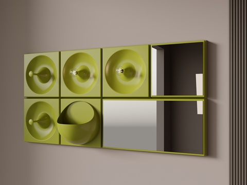  现代艺术壁灯3d模型 