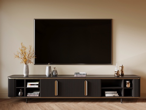  法式复古电视柜3d模型 