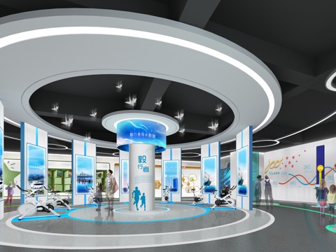 少年先锋队展馆 最新全套施工图 效果图合集cad施工图