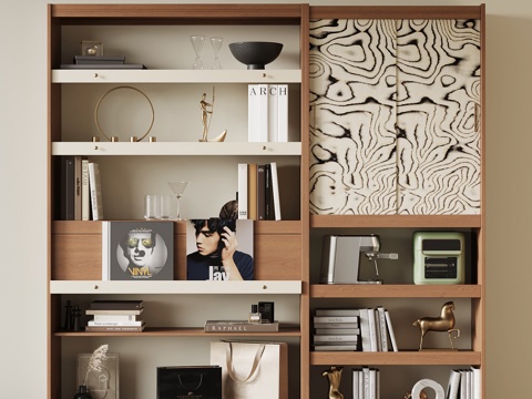 中古书柜 置物柜su模型