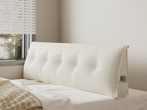  包靠 软包  双人床 灯芯绒3d模型 