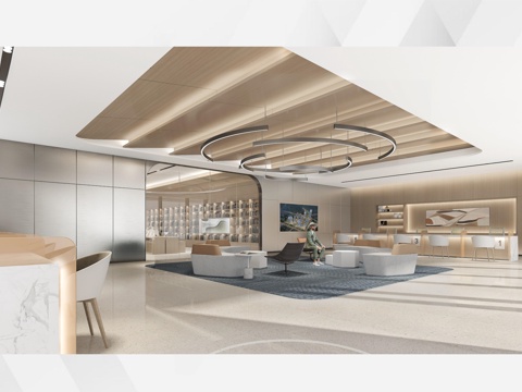 企业服务大厅 最新全套施工图 效果图合集cad施工图cad施工图