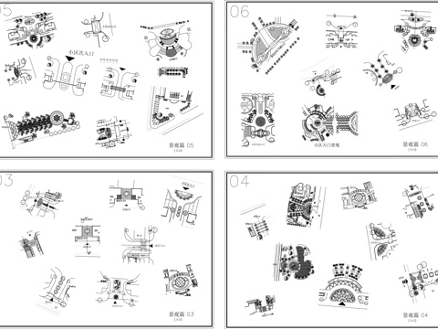 景观节点图集cadcad施工图