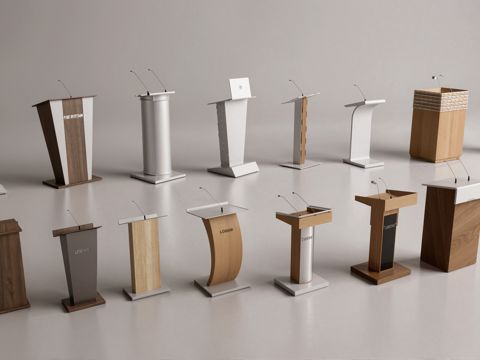 演讲台 讲台su模型