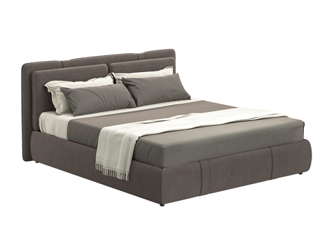  现代简约双人床 双人床 简约床 卧室床 抱枕3d模型 