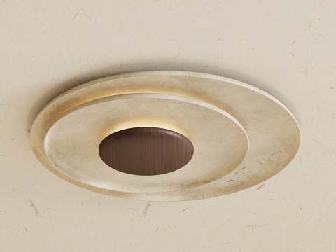 侘寂中古吸顶灯su模型