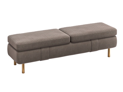  现代简约沙发矮凳 矮凳 简约沙发凳3d模型 