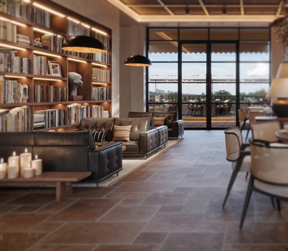  中古风餐厅3d模型 