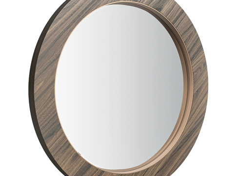  北欧简约镜子 装饰镜子 简约镜子 圆形镜子3d模型 