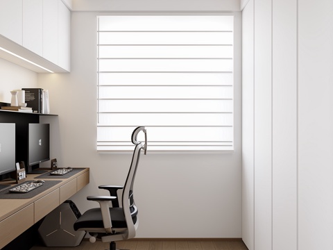  现代书房3d模型 