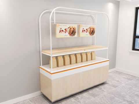 零食货架 货架3d模型 