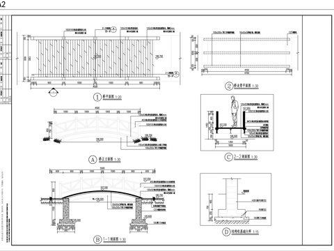 景观桥CADcad施工图