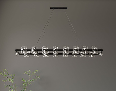  现代轻奢餐厅吊灯3d模型 