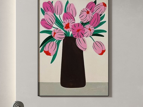  现代，简约，抽象，装饰画3d模型 