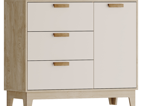  北欧简约边柜  边柜  装饰边柜 展示柜  储物柜3d模型 