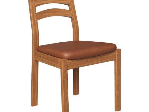  中古风餐椅3d模型 