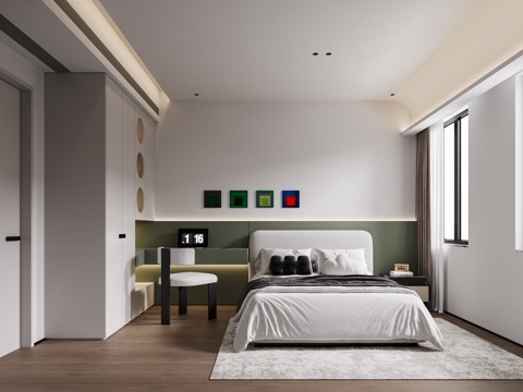  现代儿童房3d模型 