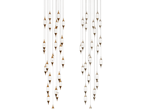  现代简约吊灯 吊灯 简约吊灯 轻奢吊灯 餐厅吊灯 玻璃吊灯3d模型 