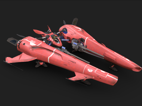  宇宙飞船 科幻飞行器 科幻飞船 航天设施 游戏载具 飞机3d模型 