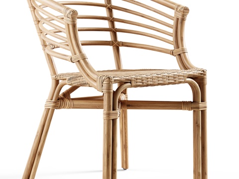  Kave Home - 天然露水椅3d模型 