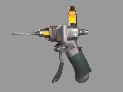  注射器枪 科幻器械 游戏道具 注射枪 科幻医疗注射器3d模型 