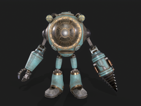  采矿机械 采矿机器人 科幻机器人 机甲 未来机器人 机器人3d模型 