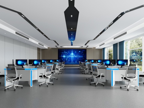  现代虚拟仿真实训室3d模型 