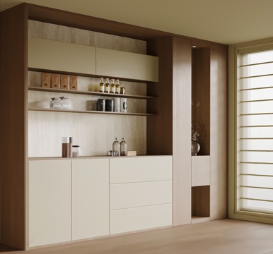  中古风餐边柜3d模型 