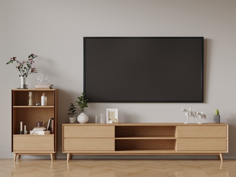  现代电视柜3d模型 
