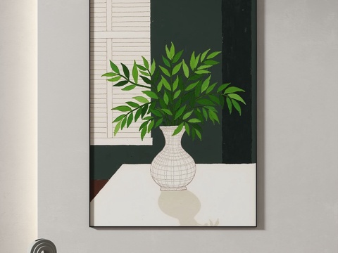  现代，简约，抽象，装饰画3d模型 