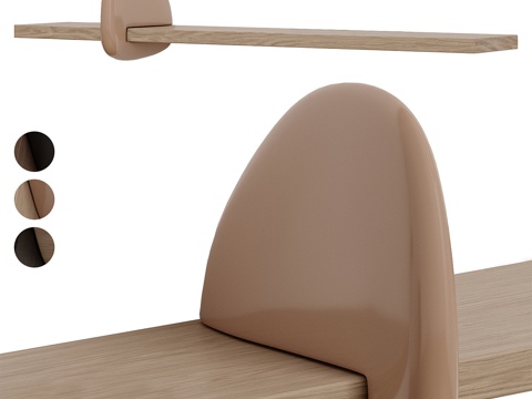  北欧简约装饰架  展示柜 展示架  墙面置物架子3d模型 