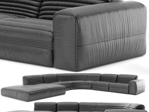  GIOPAGANI VICIOUS模块化皮质沙发3d模型 