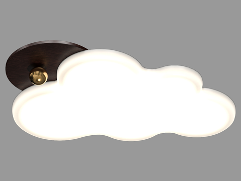  现代简约吸顶灯 吸顶灯 简约吸顶灯 灯 白云吸顶灯3d模型 