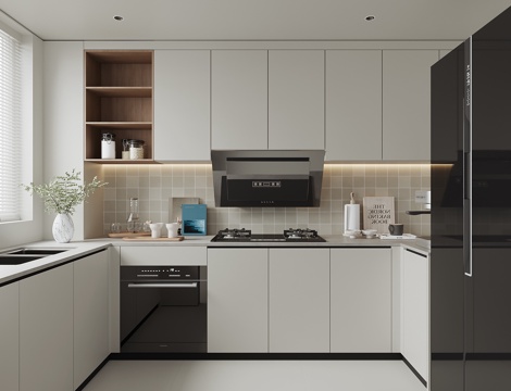 现代家居厨房su模型