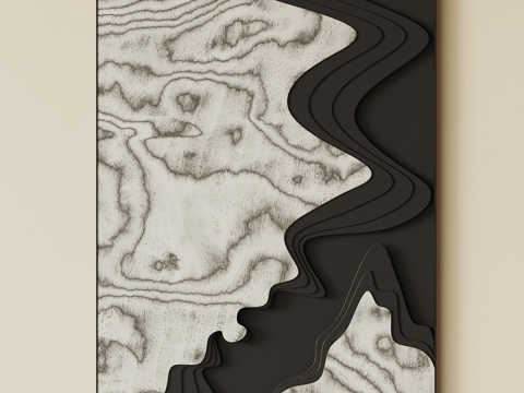 现代意式墙饰 挂画su模型