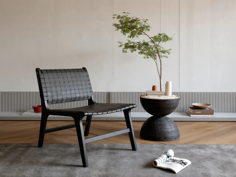 现代单椅边几组合su模型