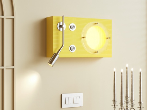  壁灯 装饰灯 艺术灯 射灯 多巴胺3d模型 