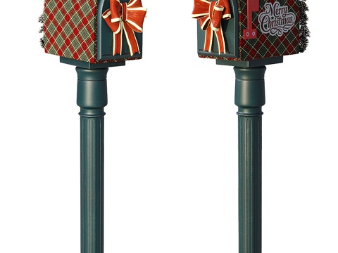  圣诞节信箱3d模型 