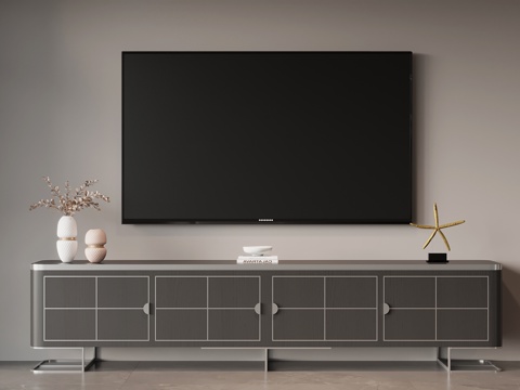  现代意式电视柜3d模型 