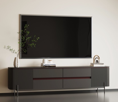 现代意式电视柜su模型