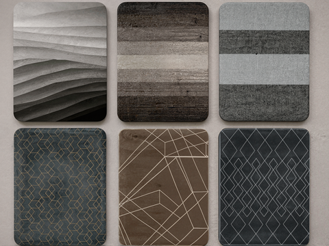 新中式方形地毯su模型