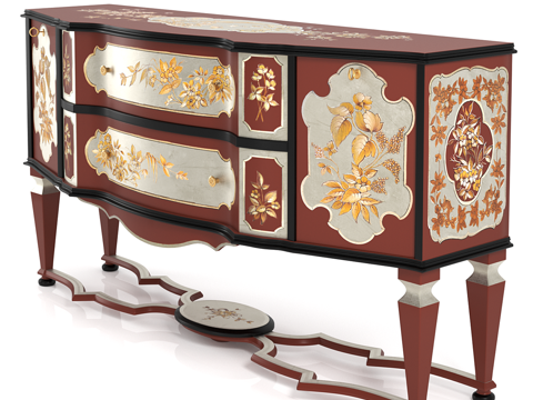  美式简约装饰柜 装饰边柜 简约装饰柜3d模型 