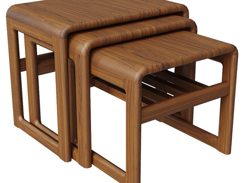  边几角几3d模型 