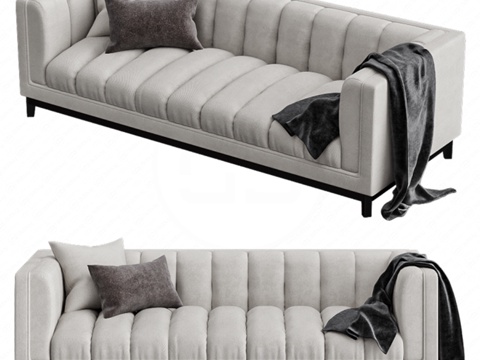  三人沙发3d模型 