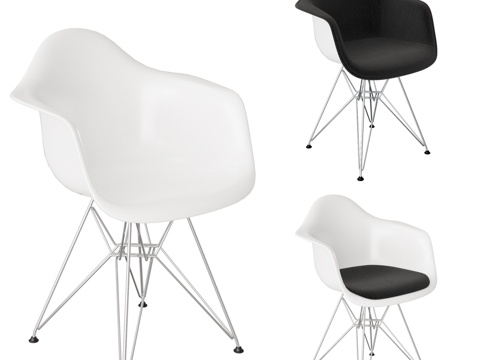  伊姆斯塑料扶手椅3d模型 