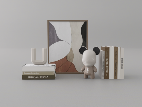 书籍摆件su模型